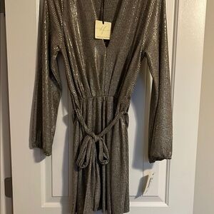 Elyse Walker Metallic Mini Dress